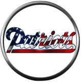 NFL New England Patriots Red White Blue Flag Football Game Lovers Team Spirit 18MM - 20MM Fashion Jewelry Snap Charm