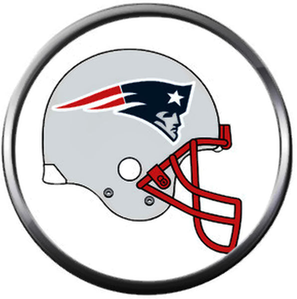 NFL New England Patriots Helmet Football Game Lovers Team Spirit 18MM - 20MM Fashion Jewelry Snap Charm