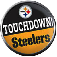 NFL Logo Touchdown Pittsburgh Steelers Football Fan Team Spirit 18MM - 20MM Fashion Jewelry Snap Charm