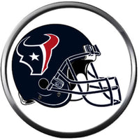NFL Houston Texans Helmet on White Sport Football Lovers Team Spirit 18MM - 20MM Fashion Jewelry Snap Charm