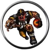 NFL Logo Pittsburgh Steelers Mean Game Face Football Fan Team Spirit 18MM - 20MM Fashion Jewelry Snap Charm