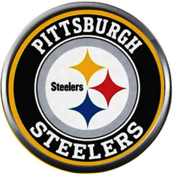 NFL Logo Pittsburgh Steelers Cool Football Fan Team Spirit 18MM - 20MM Fashion Jewelry Snap Charm