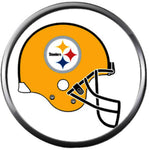 NFL Logo Pittsburgh Steelers Helmet Football Fan Team Spirit 18MM - 20MM Fashion Jewelry Snap Charm