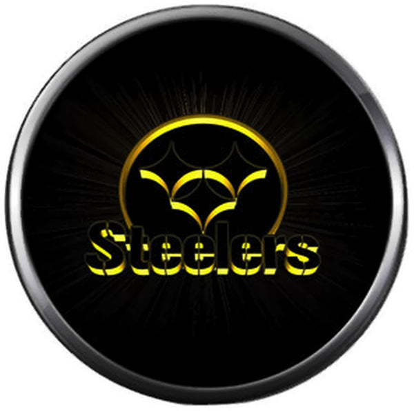 NFL Sweet Logo Pittsburgh Steelers Football Fan Team Spirit 18MM - 20MM Fashion Jewelry Snap Charm
