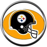 NFL Helmet Logo Pittsburgh Steelers Football Fan Team Spirit 18MM - 20MM Fashion Jewelry Snap Charm