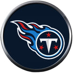 NFL Tennessee Titans Logo On Blue Sports Fan Football Lovers Team Spirit 18MM - 20MM Fashion Jewelry Snap Charm