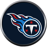 NFL Tennessee Titans Logo On Blue Sports Fan Football Lovers Team Spirit 18MM - 20MM Fashion Jewelry Snap Charm