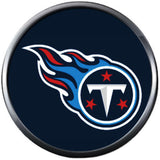 NFL Tennessee Titans Logo On Blue Sports Fan Football Lovers Team Spirit 18MM - 20MM Fashion Jewelry Snap Charm