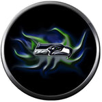 NFL Seattle Seahawks Logo Burst Sports Fan Football Lovers Team Spirit 18MM - 20MM Fashion Jewelry Snap Charm