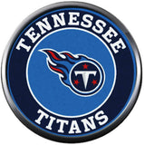 NFL Tennessee Titans Circle Logo On Blue Sports Fan Football Lovers Team Spirit 18MM - 20MM Fashion Jewelry Snap Charm
