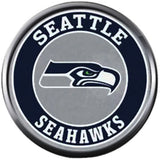 NFL Seattle Seahawks Logo Circle Sports Fan Football Lovers Team Spirit 18MM - 20MM Fashion Jewelry Snap Charm