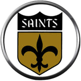 NFL New Orleans Saints Logo Shield Sports Fan Football Lovers Team Spirit 18MM - 20MM Fashion Jewelry Snap Charm