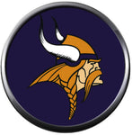 NFL Minnesota Vikings Viking on Purple Football Game Lovers Team Spirit 18MM - 20MM Fashion Jewelry Snap Charm