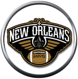 NFL New Orleans Saints With Football Sports Fan Football Lovers Team Spirit 18MM - 20MM Fashion Jewelry Snap Charm