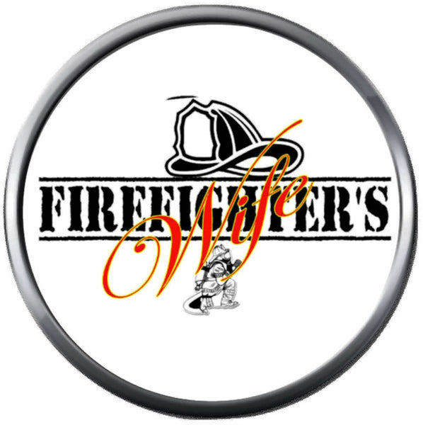 Fire Rescue Helmet Fireman Firefighter Wife Thin Red Line Courage Under Fire 18MM-20MM Snap Charm Jewelry