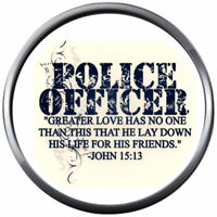 Police Lay Down Life Thin Blue Line Police Officer Sheriff Support  18MM - 20MM Snap Charm Jewelry