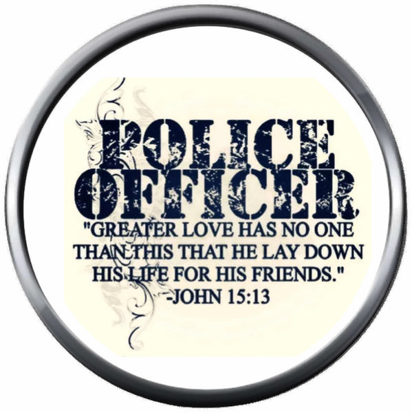 Police Lay Down Life Thin Blue Line Police Officer Sheriff Support  18MM - 20MM Snap Charm Jewelry