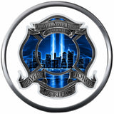 New York Twin Towers 911 9 11 Never Forget Firefighter Honor Bravery Courage Under Fire  18MM-20MM Snap Charm