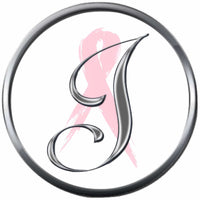 Monogram Alphabet Silver Letter Subtle Pink Breast Cancer Ribbon Survivor Cure By Awareness 18MM - 20MM Snap Jewelry Charm