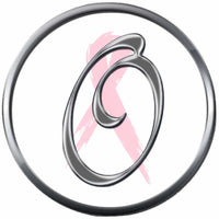 Monogram Alphabet Silver Letter Subtle Pink Breast Cancer Ribbon Survivor Cure By Awareness 18MM - 20MM Snap Jewelry Charm