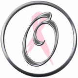 Monogram Alphabet Silver Letter Subtle Pink Breast Cancer Ribbon Survivor Cure By Awareness 18MM - 20MM Snap Jewelry Charm