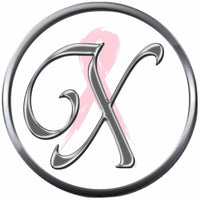 Monogram Alphabet Silver Letter Subtle Pink Breast Cancer Ribbon Survivor Cure By Awareness 18MM - 20MM Snap Jewelry Charm