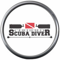 Scuba Diver Tank And Dive Flag Certified Open Water Scuba Ocean Diver 18MM - 20MM Snap Jewelry Charm
