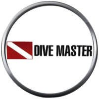Dive Flag Beside Dive Master Divemaster Open Water Scuba Ocean Diver 18MM - 20MM Snap Jewelry Charm