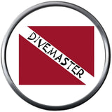 Divemaster Dive Flag Dive Master Open Water Scuba Ocean Diver 18MM - 20MM Snap Jewelry Charm