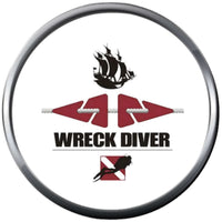 Wreck Diver Ship Line Guide Scuba Diver Down Flag Red White 18MM - 20MM Snap Jewelry Charm
