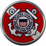 United States US Coast Guard Emblem Scuba Diver Down Flag 18MM - 20MM Snap Charm