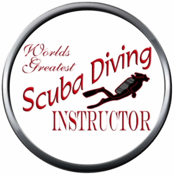 Worlds Greatest Scuba Diving Instructor Certified Scuba Diver Down Flag 18MM - 20MM Snap Charm