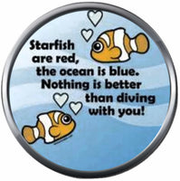 Nothing Better Than Diving With You Scuba Diver 18MM - 20MM Snap Jewelry Charm New Item
