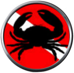 Crab On Diver Down Flag Scuba Dive Deep 18MM - 20MM Snap Jewelry Charm New Item