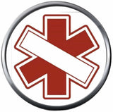 Medic Maltese Cross Scuba Dive Red White Diver Down Flag 18MM - 20MM Snap Jewelry Charm New Item