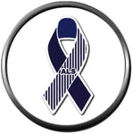 Lou Gehrigs Disease ALS Awareness Ribbon Fashion Snap Jewelry Snap Charm