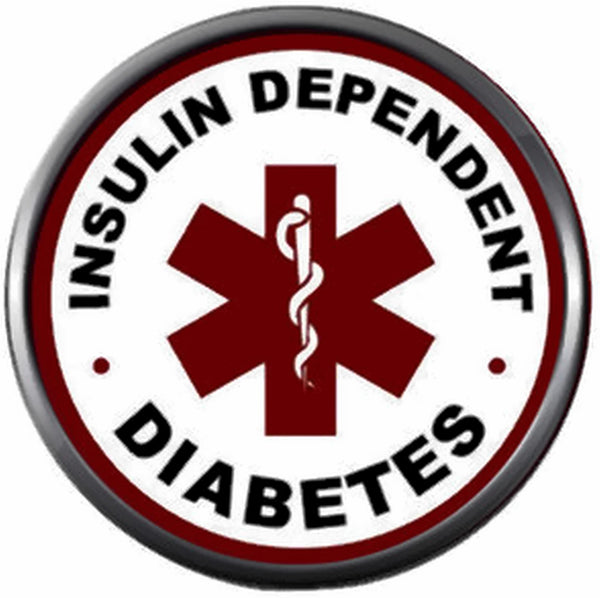 Snap Jewelry Medical Alert Insulin Dependent Diabetic Diabetes Red Maltese Cross 18MM - 20MM Charm