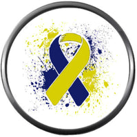 Splash Art Cool Down Syndrome Awareness Ribbon Show Support 18MM - 20MM Fashion Snap Jewelry Charm