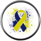 Splash Art Cool Down Syndrome Awareness Ribbon Show Support 18MM - 20MM Fashion Snap Jewelry Charm