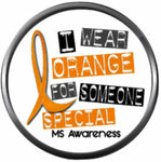Wear Orange For Someone Special MS Multiple Sclerosis Awareness Ribbon Show Support 18MM - 20MM Fashion Snap Jewelry Charm