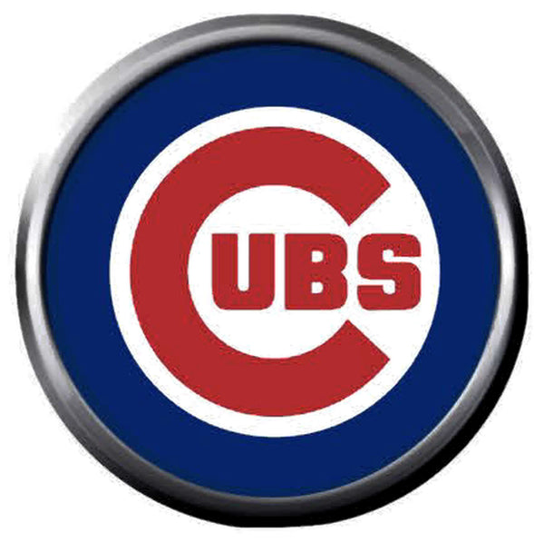 Chicago Cubs Baseball MLB Americas Team Baseball Logo 18MM - 20MM Snap Jewelry Charm New Item