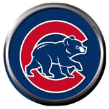 Blue Bear Cub Logo MLB Baseball Chicago Cubs 18MM - 20MM Snap Jewelry Charm New Item