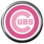Cure Cancer Chicago Cubs Baseball MLB Team Logo On Pink 18MM - 20MM Snap Jewelry Charm New Item