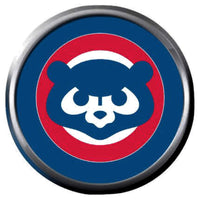 Bear Cub In Circle Logo MLB Baseball Chicago Cubs 18MM - 20MM Snap Jewelry Charm New Item