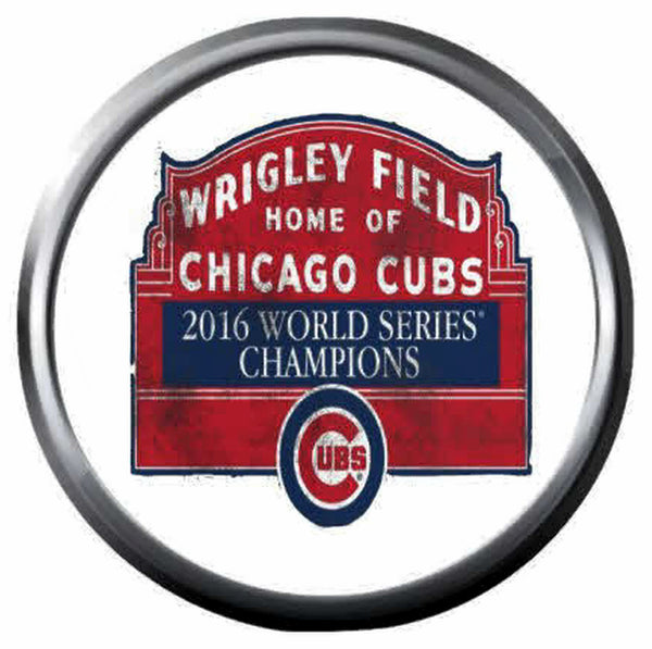 Wrigley Field MLB Baseball Chicago Cubs Logo 18MM - 20MM Snap Jewelry Charm New Item