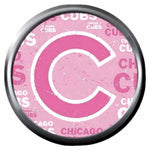 Sweet Pink Chicago Cubs Baseball MLB Team Logo 18MM - 20MM Snap Jewelry Charm New Item
