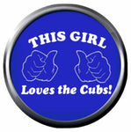 Loves The Chicago Cubs Baseball MLB Team Logo 18MM - 20MM Snap Jewelry Charm New Item