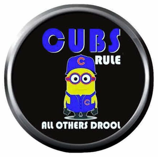 Minions Cubs Rule Others Drool MLB Baseball Chicago 18MM - 20MM Snap Jewelry Charm New Item