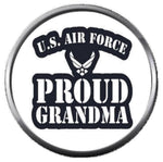 Proud Grandma USAF Air Force Support US Military Troops 18MM - 20MM Snap Jewelry Charm New Item