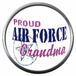 USAF Proud Air Force Grandma US Military Troops 18MM - 20MM Snap Jewelry Charm New Item